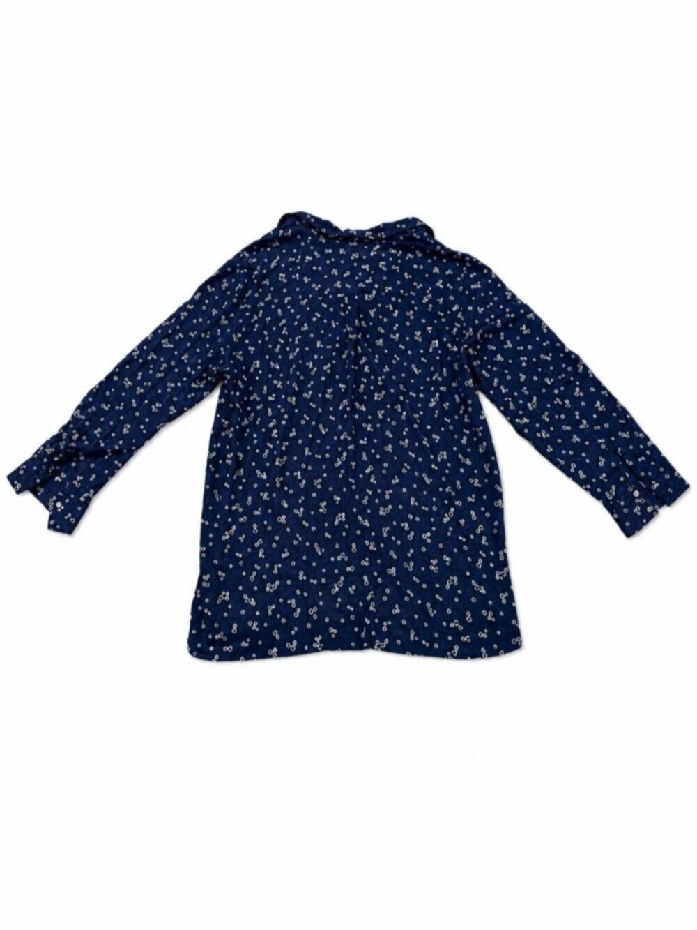 GAP Boyfriend Utility Button-Up Blouse XXL Navy Blue Long Sleeve Relaxed Shirt - Picture 3 of 7